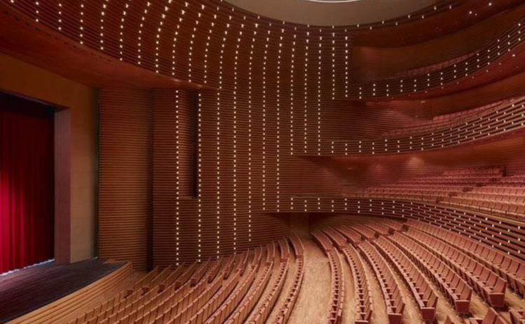 河南洛陽劇院槽木吸音板聲學(xué)工程 河南洛陽劇院槽木吸音板聲學(xué)工程
