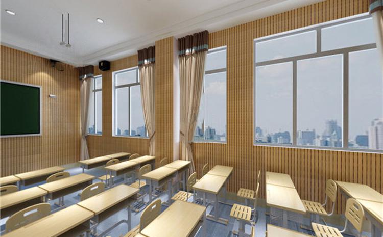 河南南陽學校多媒體教室槽木吸音板聲學工程 河南南陽學校多媒體教室槽木吸音板聲學工程